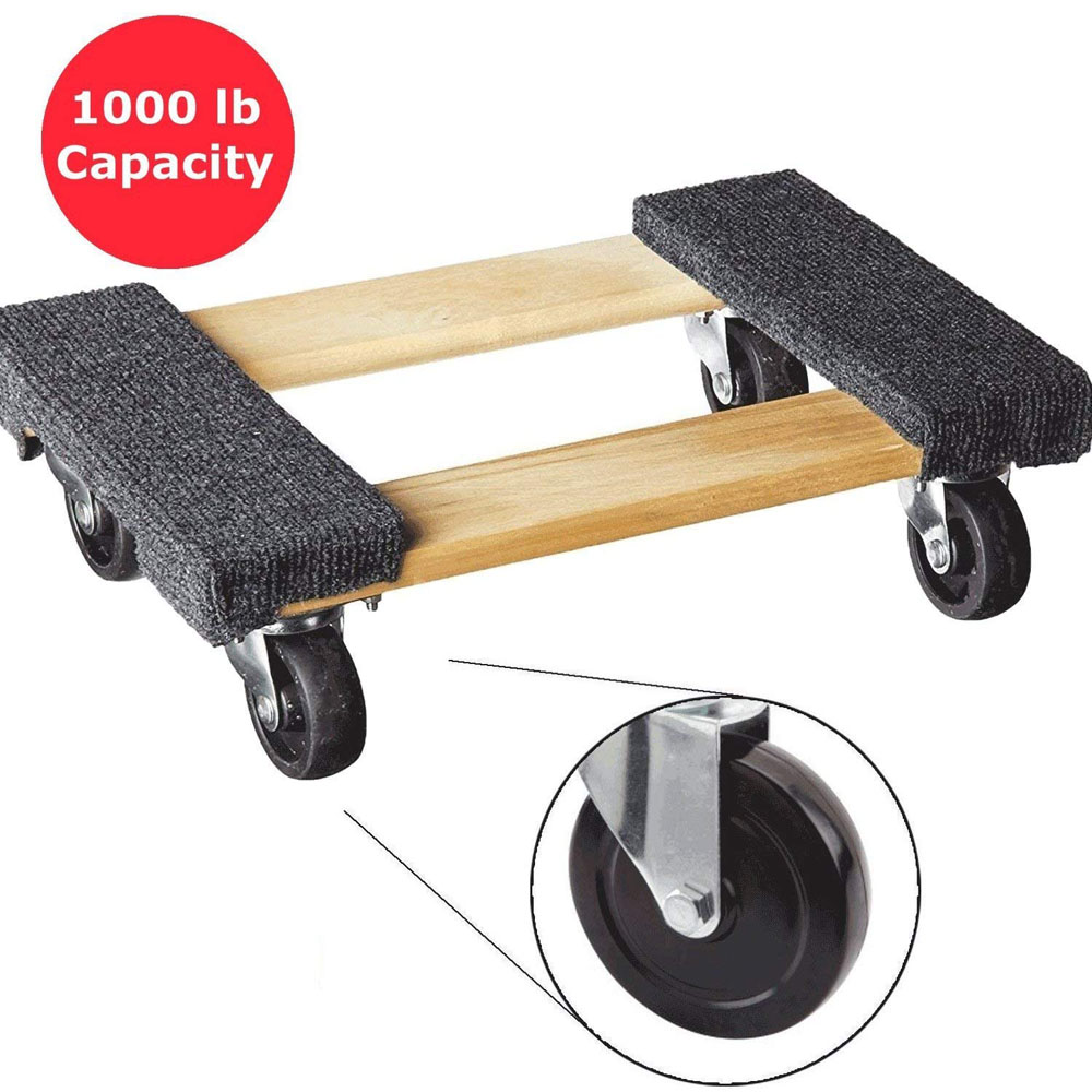 30"x18" inch carpeted end hardwood moving furniture dollies Buy